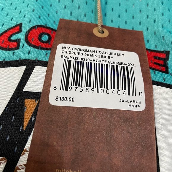 Mitchell & Ness NBA Swingman Road Jersey Grizzlies Mike Bibby 1998-99 Mens - Picture 9 of 10